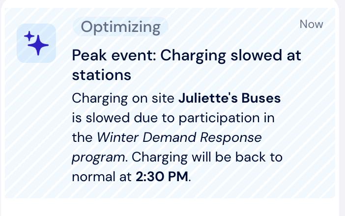 Peak event alert on Cleo's platform