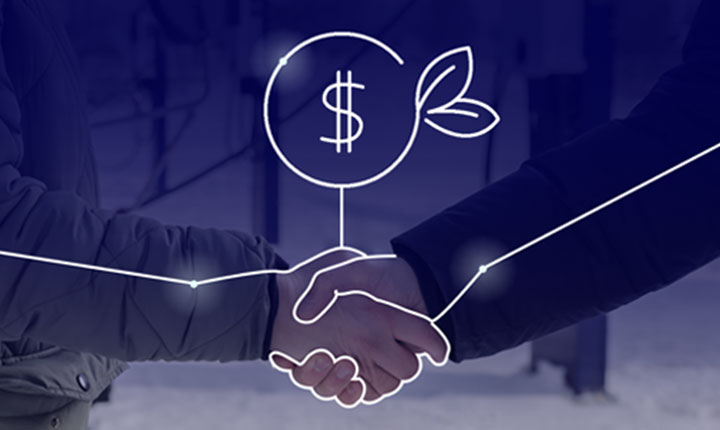 Hands shaken over carbon credit contract